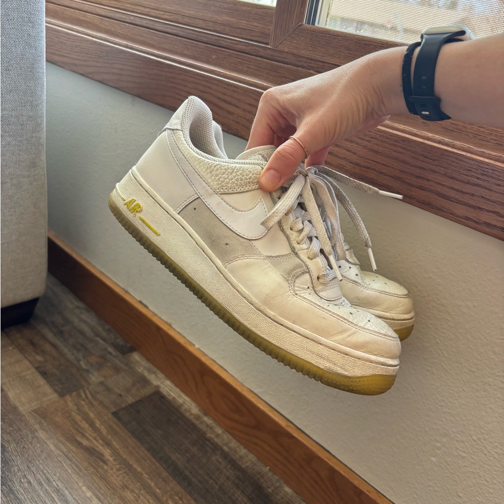 Nike White Sneakers with Yellowed Soles